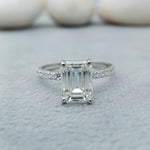 Load image into Gallery viewer, 2 ct Emerald cut Solitaire Lab Grown diamond ring