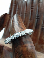 Load image into Gallery viewer, 1.0 ctw Emerald Cut Lab Diamond Eternity Band 14k