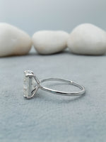 Load image into Gallery viewer, 14 ct Radiant Cut Lab Grown Four Prong Engagement Ring 925 Sterling Silver