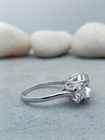 Load image into Gallery viewer, 4.5ct Round Cut Lab-Created trilogy Solitaire Ring White Gold Plated