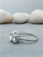 Load image into Gallery viewer, 4.5ct Round Cut Lab-Created trilogy Solitaire Ring White Gold Plated