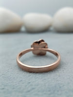 Load image into Gallery viewer, 10k Rose Gold Sunflower Lab Grown Engagement Ring