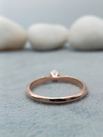 Load image into Gallery viewer, 14k Rose Gold Plated Round Simulated Diamond Engagement Ring