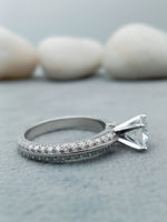 Load image into Gallery viewer, 1.50 carat round brilliant lab created diamond engagement ring