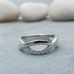 Load image into Gallery viewer, 18ct White Gold Diamond Twist Ring