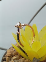 Load image into Gallery viewer, 14k Rose Gold Plated Round Simulated Diamond Engagement Ring