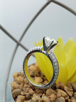 Load image into Gallery viewer, 1.50 carat round brilliant lab created diamond engagement ring