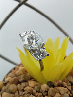 Load image into Gallery viewer, 4.5ct Round Cut Lab-Created trilogy Solitaire Ring White Gold Plated