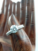 Load image into Gallery viewer, 1.50 carat round brilliant lab created diamond engagement ring