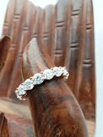 Load image into Gallery viewer, 14k Rose Gold Round Cut Diamond Eternity Ring