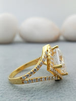 Load image into Gallery viewer, 14k Gold Princess Cut Wedding Engagement Ring