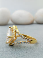 Load image into Gallery viewer, 14k Gold Princess Cut Wedding Engagement Ring