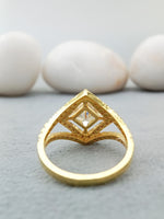 Load image into Gallery viewer, 14k Gold Princess Cut Wedding Engagement Ring