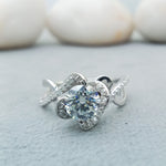 Load image into Gallery viewer, 14 kt white gold lab engagement ring