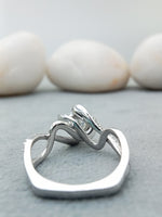 Load image into Gallery viewer, 14 kt white gold lab engagement ring