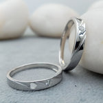 Load image into Gallery viewer, 14 kt white gold Combo Set of Couple rings
