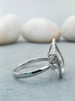 Load image into Gallery viewer, 925 Sterling Silver Flame Teardrop Solitaire Ring