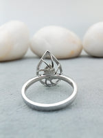 Load image into Gallery viewer, 925 Sterling Silver Flame Teardrop Solitaire Ring
