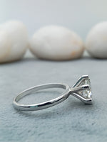 Load image into Gallery viewer, 1.28 carat round diamond engagement ring in white gold