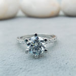 Load image into Gallery viewer, 2 Carat Round Lab Grown Solitaire Ring