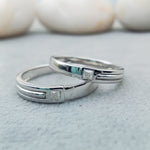 Load image into Gallery viewer, 14 kt white gold couple engagement ring