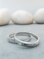 Load image into Gallery viewer, 14 kt white gold couple engagement ring