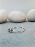 Load image into Gallery viewer, 3 Stone Round Cut Lab Grown Three Stone Pave Engagement Ring