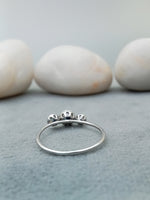 Load image into Gallery viewer, 3 Stone Round Cut Lab Grown Three Stone Pave Engagement Ring