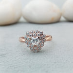 Load image into Gallery viewer, 14k Rose Gold Heart Cut Diamond Engagement Ring