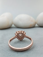 Load image into Gallery viewer, 14k Rose Gold Heart Cut Diamond Engagement Ring