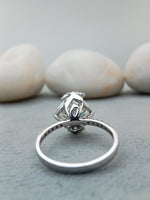 Load image into Gallery viewer, 14 kt lab grown dimond cushion cut engagement ring