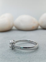 Load image into Gallery viewer, Heart Cut Solitaire Halo Diamond Engagement Ring