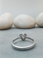 Load image into Gallery viewer, Heart Cut Solitaire Halo Diamond Engagement Ring