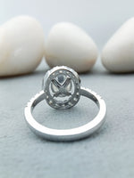 Load image into Gallery viewer, 2 ct Oval Cut Lab Grown Halo Engagement Ring