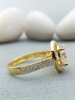 Load image into Gallery viewer, 14k Yellow Gold Oval Lab Grown Diamond Halo Engagement Ring