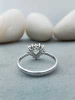 Load image into Gallery viewer, 1.8 ct White Heart Cut Lab Grown Halo 14k White Gold Ring