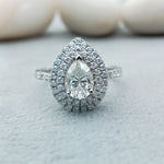 Load image into Gallery viewer, 14k White Gold Neil Lane Pear Cut Diamond Engagement Ring