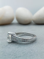 Load image into Gallery viewer, 14k White Gold Lab Grown Oval Shape Diamond Engagement Ring