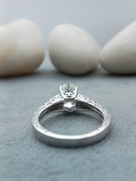 Load image into Gallery viewer, 14k White Gold Lab Grown Oval Shape Diamond Engagement Ring