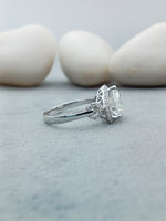 Load image into Gallery viewer, Heart Shaped Diamond Halo Engagement Wedding Ring