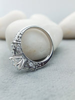 Load image into Gallery viewer, 5 Stone Round Cut Eco Friendly Diamond White Gold Engagement Ring