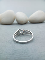 Load image into Gallery viewer, Three Stone Split Shank Diamond Engagement Ring