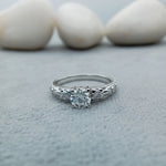 Load image into Gallery viewer, 14 kt European Cut Diamond Engagement Ring