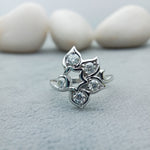 Load image into Gallery viewer, 14 kt white gold lab engaggement ring