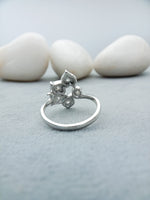 Load image into Gallery viewer, 14 kt white gold lab engaggement ring