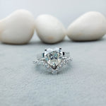 Load image into Gallery viewer, 1.7 ct Heart Lab Grown Diamond Bridal Set Ring