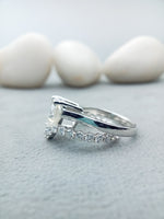 Load image into Gallery viewer, 1.7 ct Heart Lab Grown Diamond Bridal Set Ring