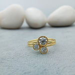 Load image into Gallery viewer, 14 kt Yellow Gold 3 Stone Diamond Ring