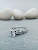 Load image into Gallery viewer, 3 Stone Round Cut Diamond Engagement Ring