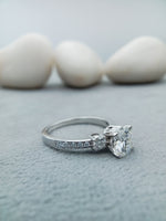 Load image into Gallery viewer, 3 Stone Round Cut Diamond Engagement Ring